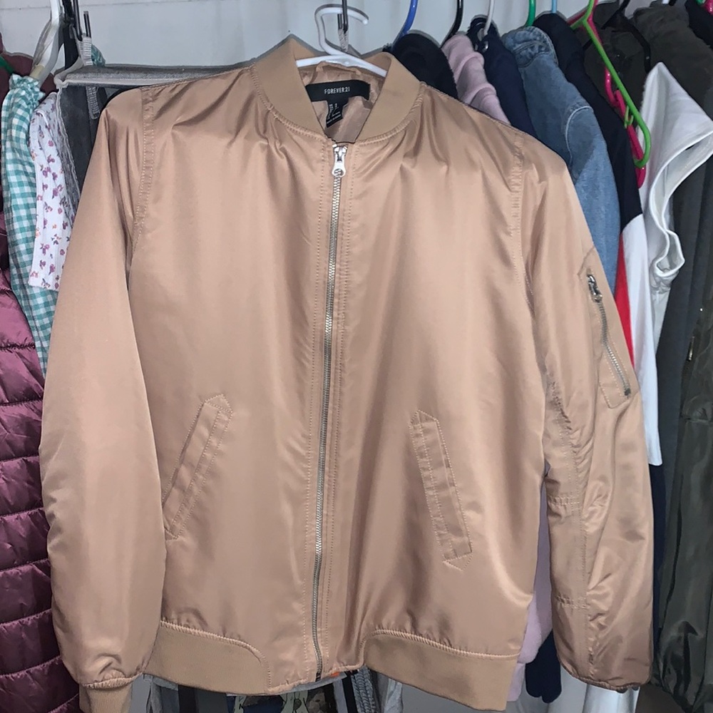 Tan bomber jacket